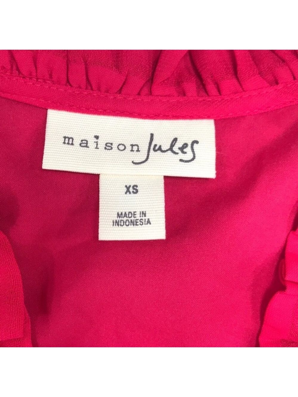 Maison Jules Ruffled Tie-Front Top - Picture 3 of 4